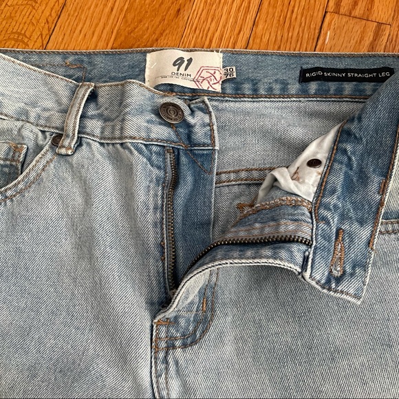 Cotton On Rigid Skinny Straight Leg Jeans Blue 30 - Picture 4 of 9